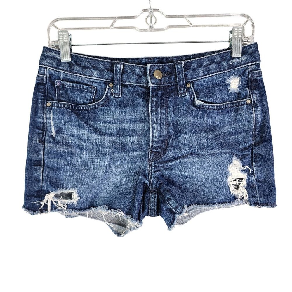 Women's Gap 1969 Slim Cut-Off Blue Denim Shorts 3" Inseam Size 26R